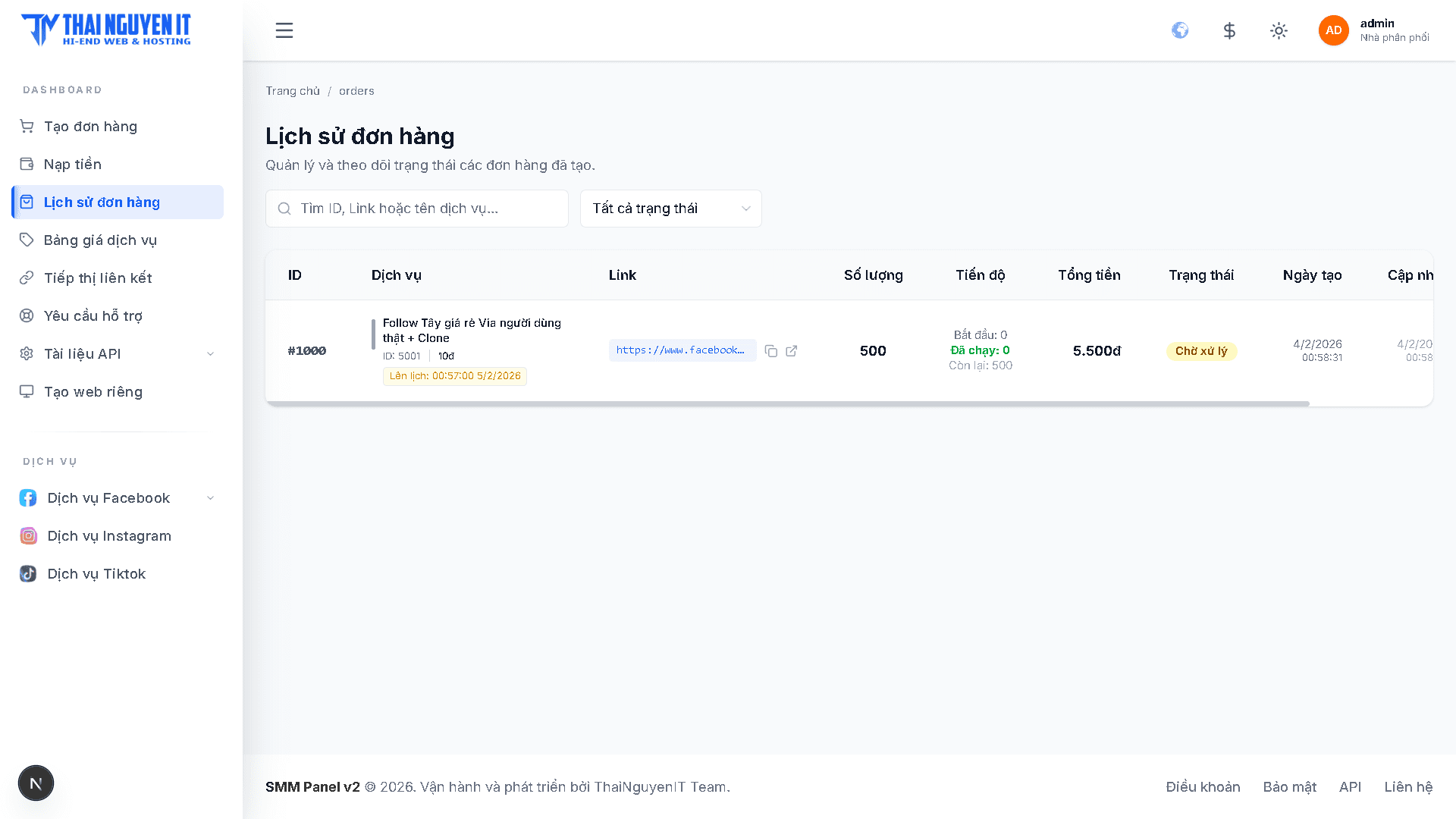 [SMM Panel 2] Tạo website bán tương tác mạng xã hội tự động - Image 6