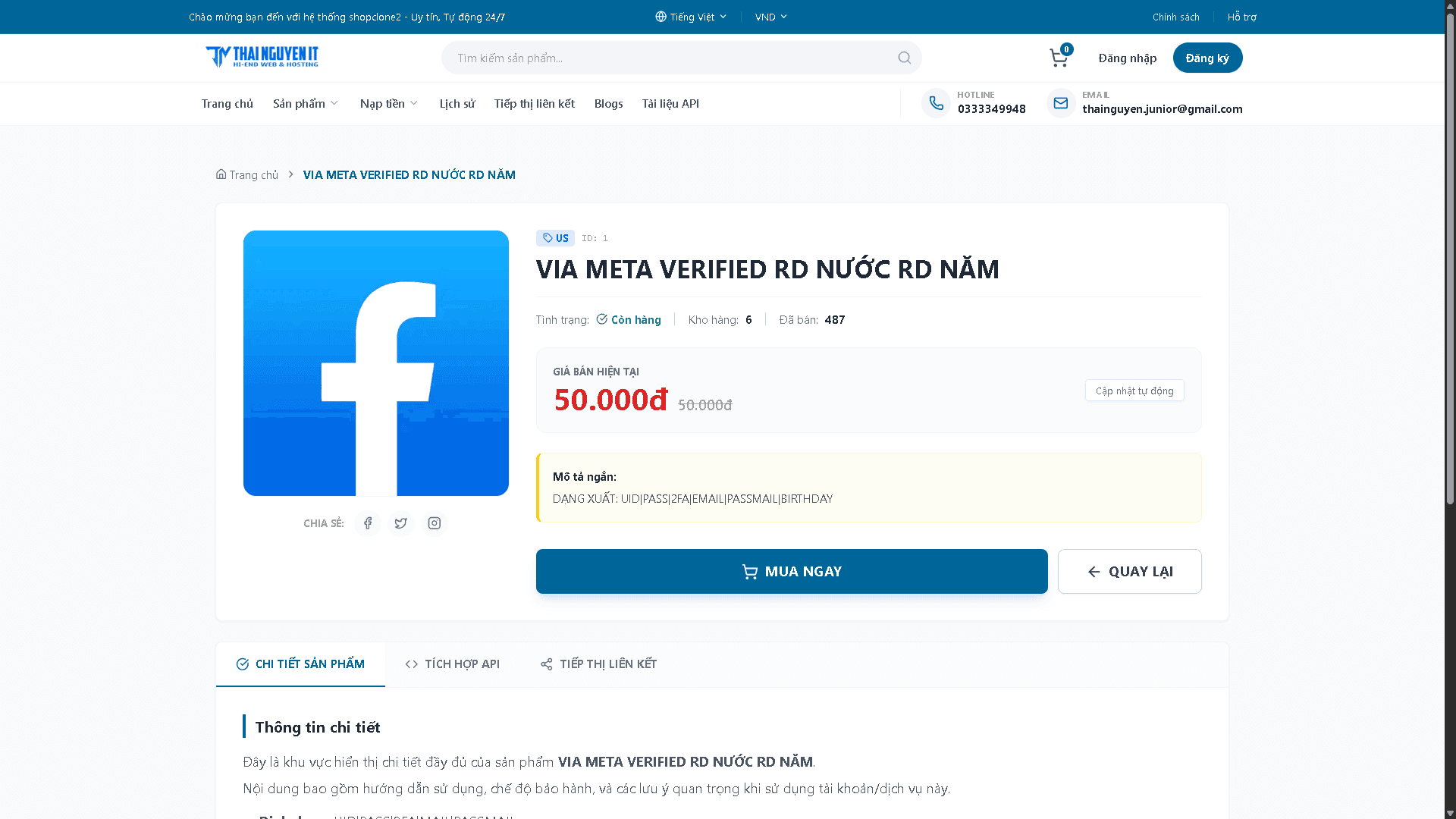 [SHOPCLONE2] Thiết kế website bán nguyên liệu ADS tự động - Image 3