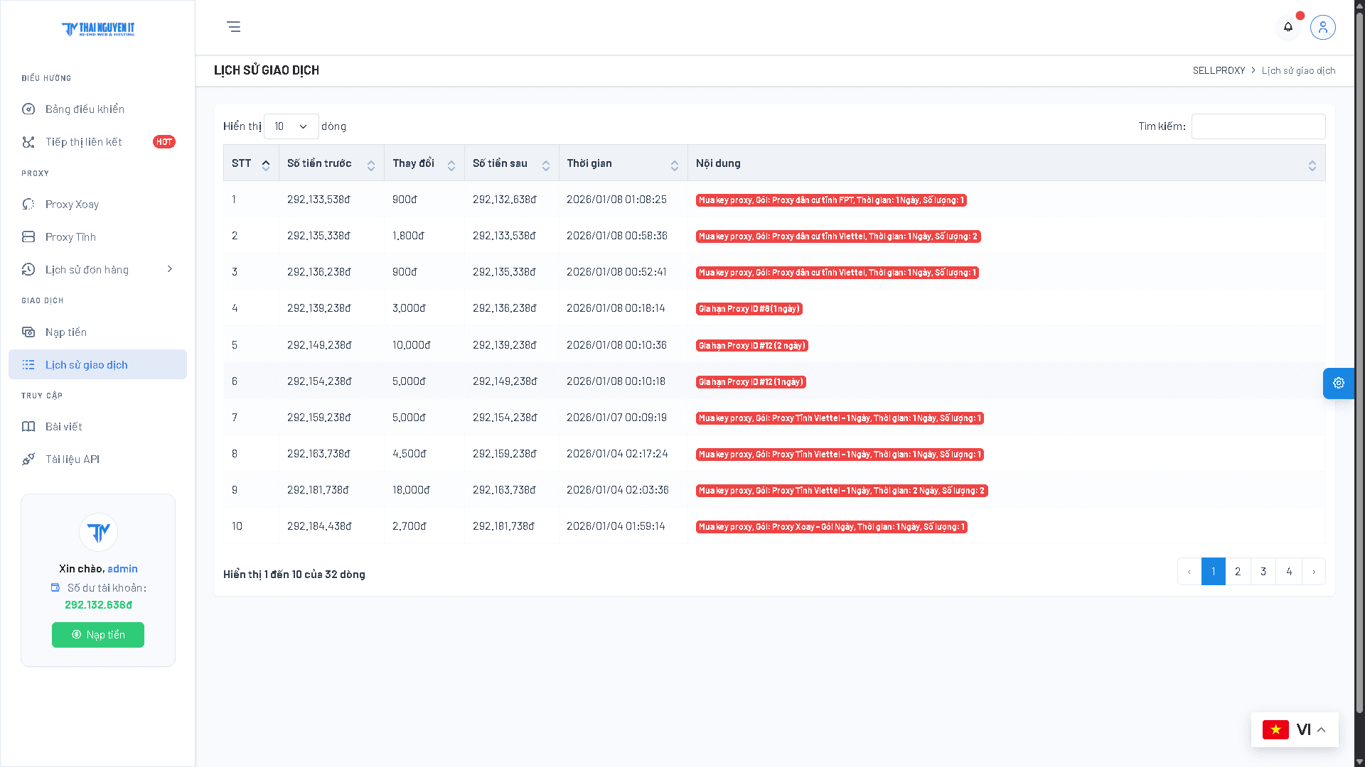 [SELLPROXY] Thiết kế website bán proxy xoay dân cư - Image 9