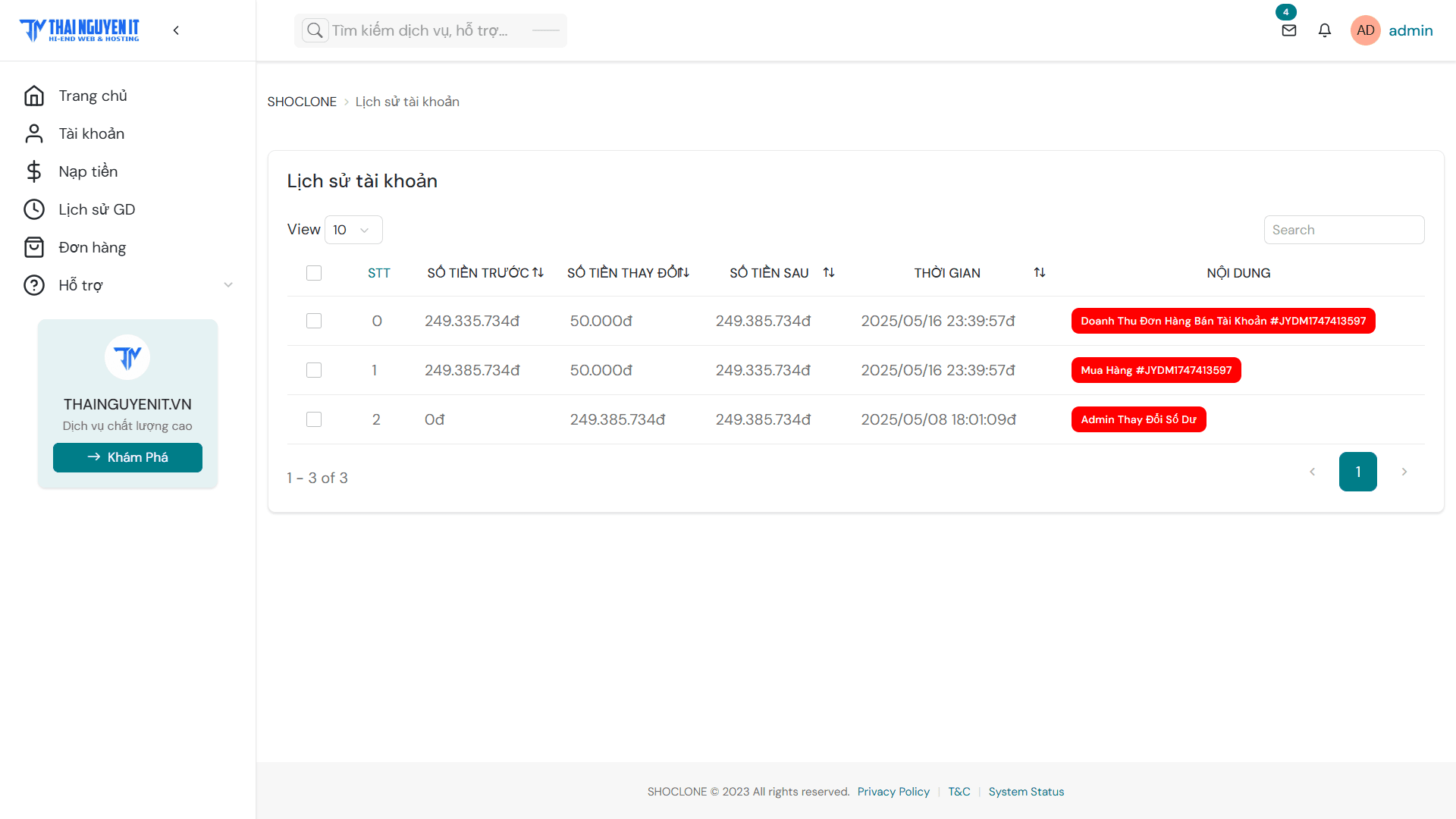 [SHOPCLONE] Thiết kế website bán clone, via, tài nguyên ads v.v - Image 6