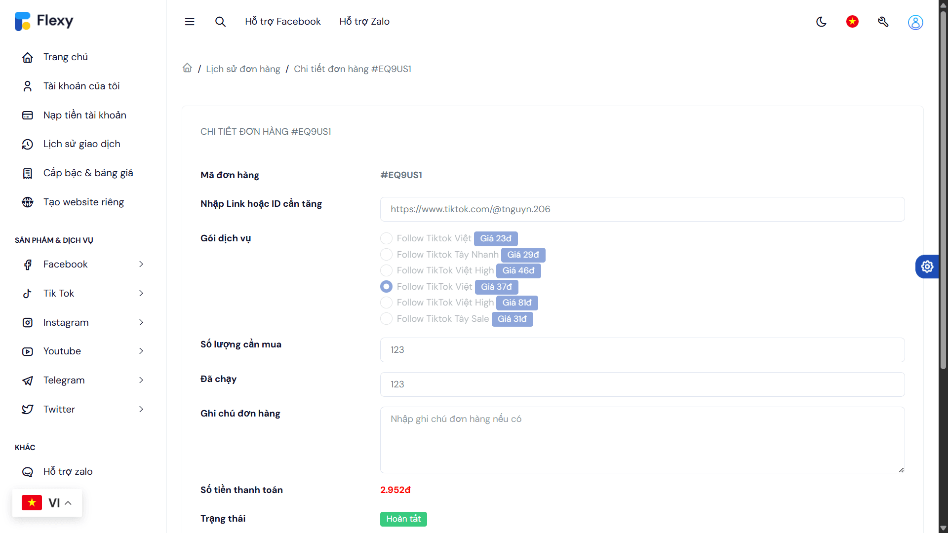 [SMM Panel V1] Website bán tương tác mạng xã hội tự động - Image 5